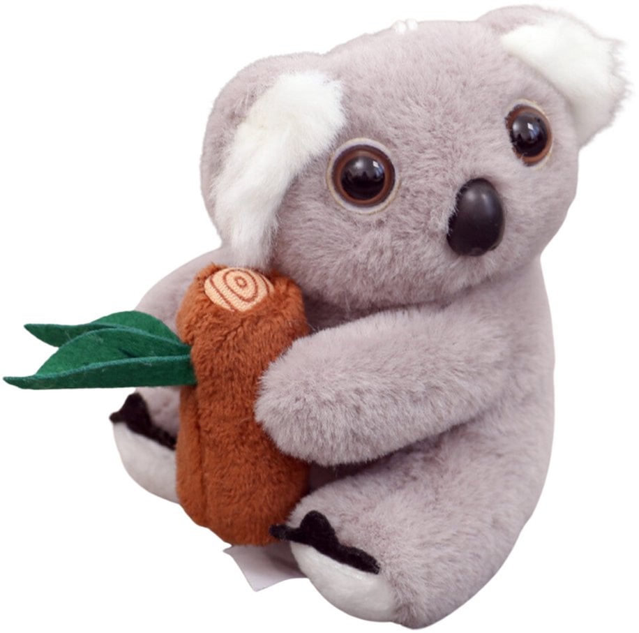 Pluszowy Brelok Koala z Gałęzią Szary Karabińczyk Złoty 12cm