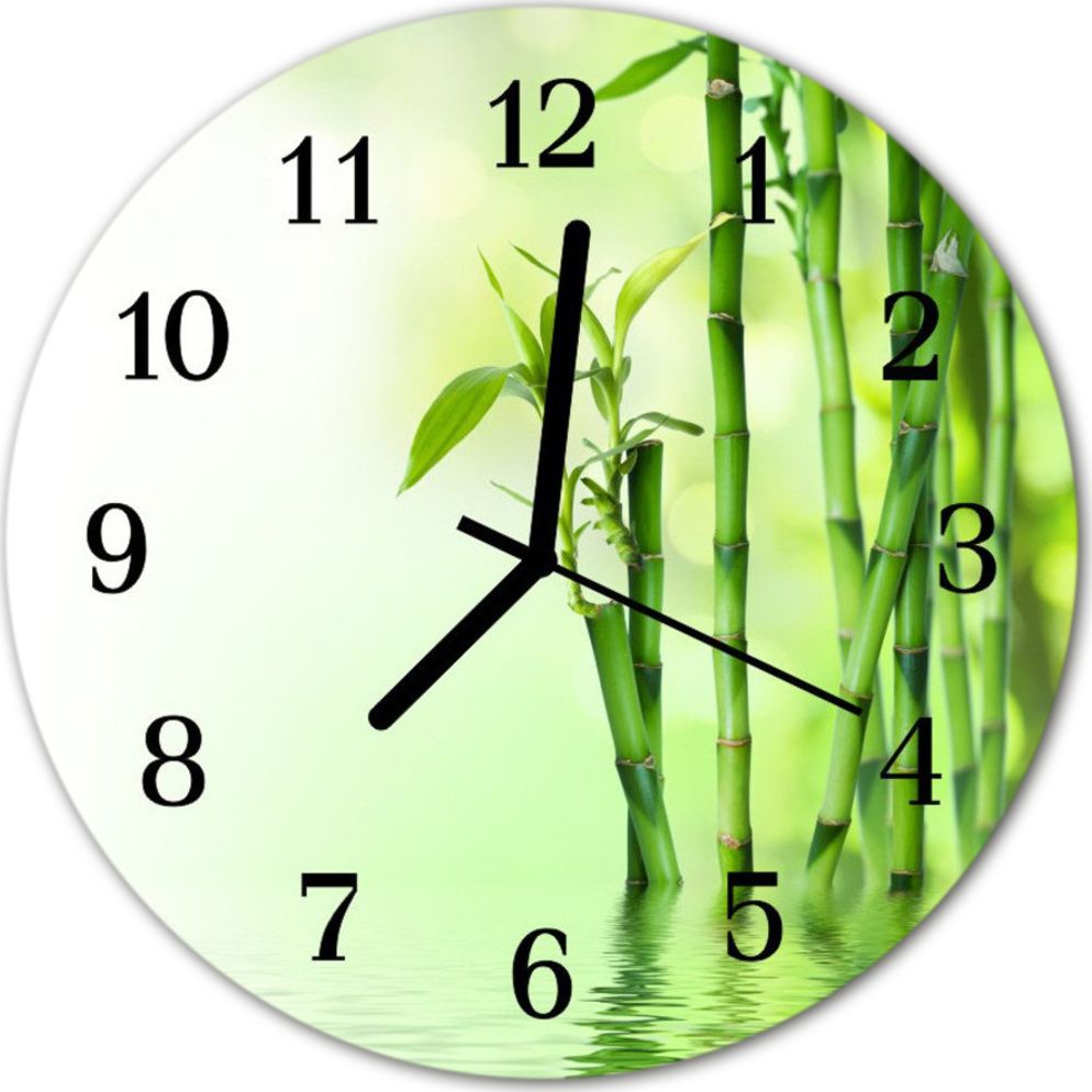Tulup Zegar szklany okrągły Bambusfi30 cm - 55162260