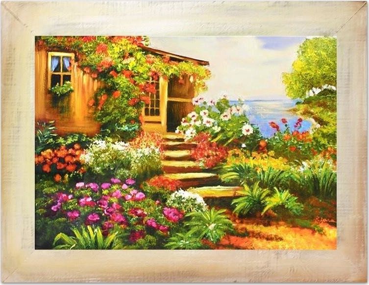 GO-BI Obraz Architektura ręcznie malowany 63x84cm uniwersalny