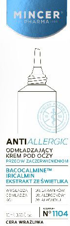 Mincer Pharma Anti Allergic Krem odmładzający pod oczy do cery wrażliwej 15ml