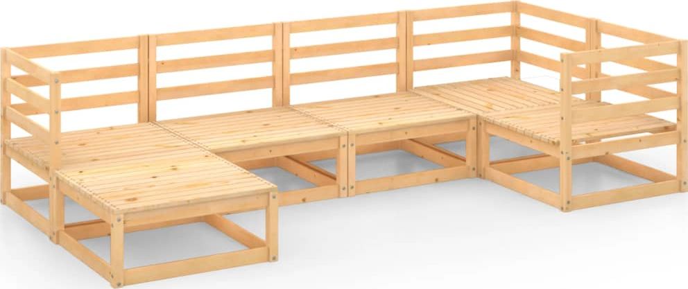 vidaXL 6-cz. zestaw mebli wypoczynkowych do ogrodu, drewno sosnowe