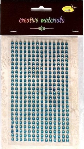 Stiker z kryształkami 4mm 336szt jasnoniebieskie