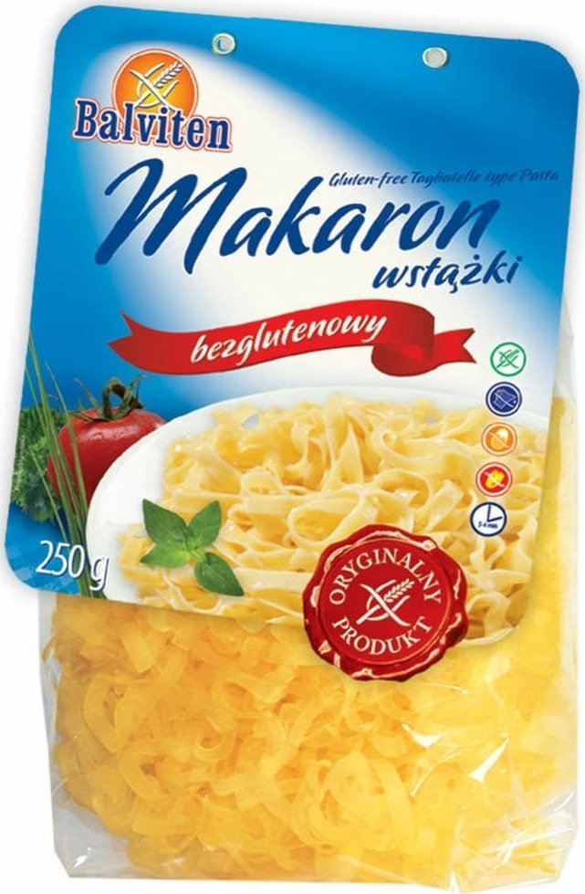 BALVITEN Balviten Makaron wstążki 250g. Produkt bezglutenowy