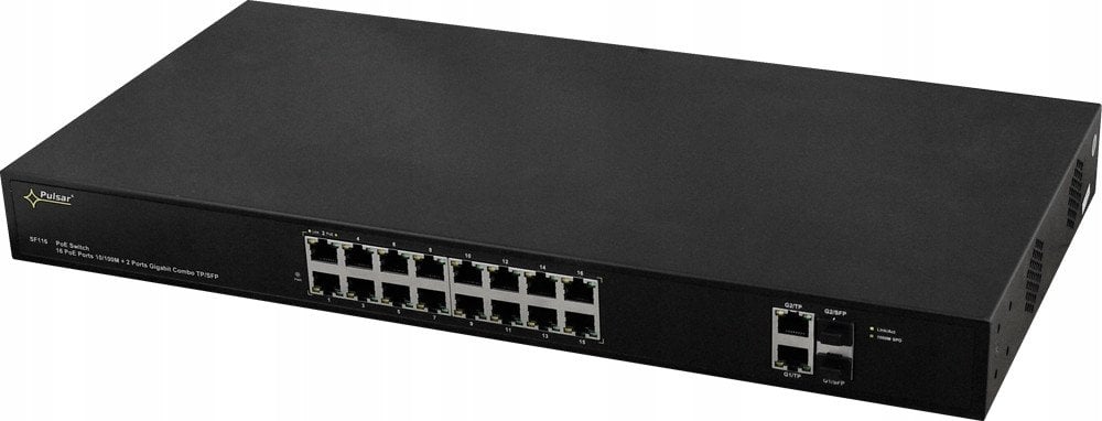 SF116WP PULSAR Switch PoE 18-portowy Fast Ethernet, 16x PoE