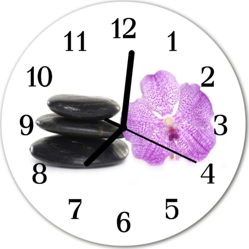 Tulup Zegar szklany okrągły Kamieniefi30 cm - 50118982