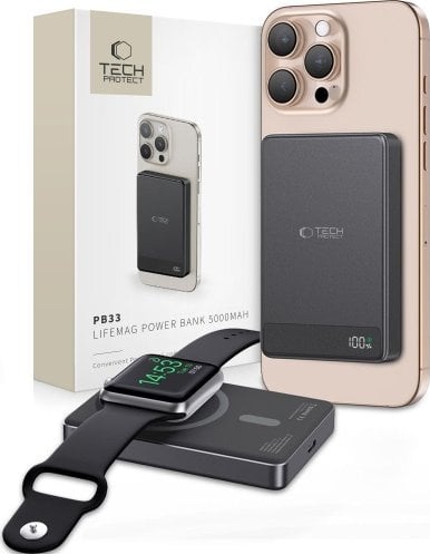 Tech-Protect TECH-PROTECT PB33 LIFEMAG MAGSAFE POWER BANK 5000MAH BLACK