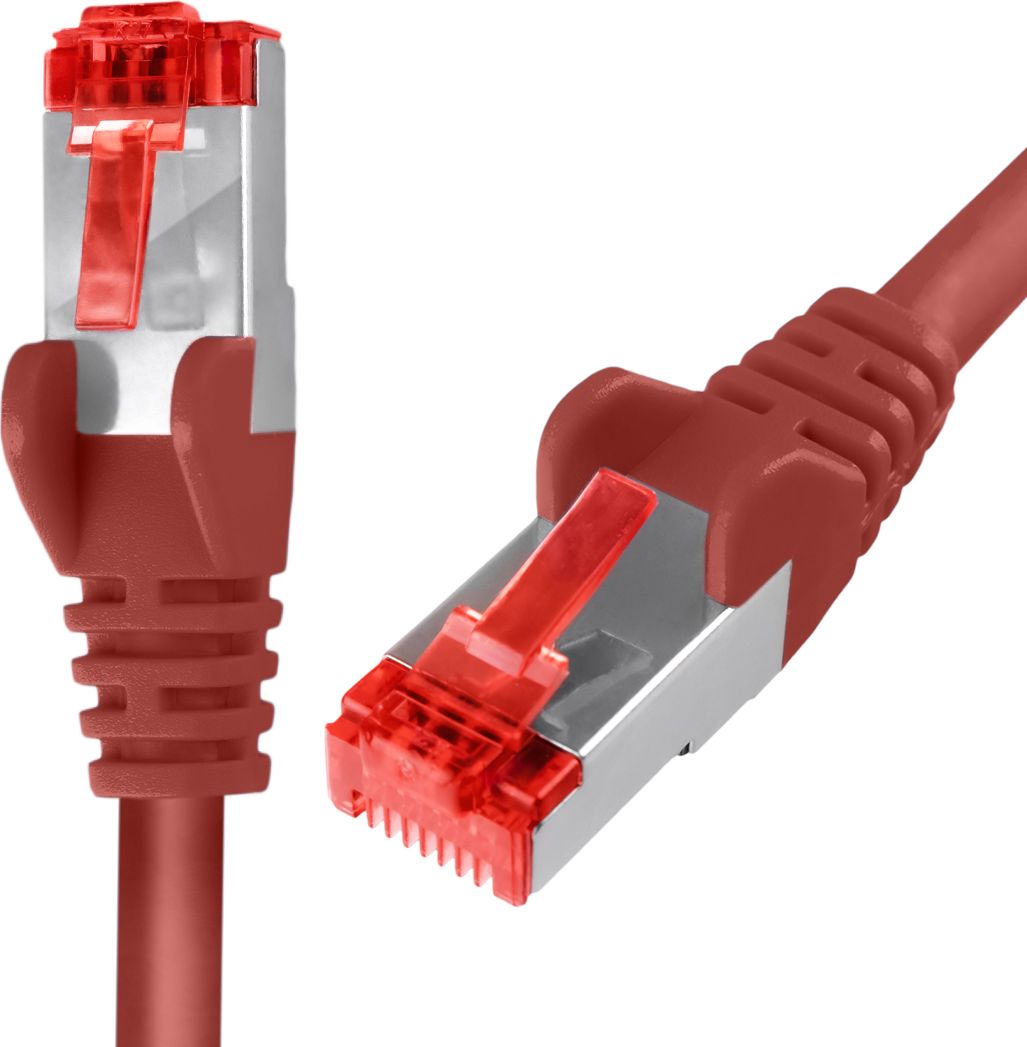 Spacetronik Kabel RJ45 CAT 6 S/FTP AWG27 LSZH czerwony 3m