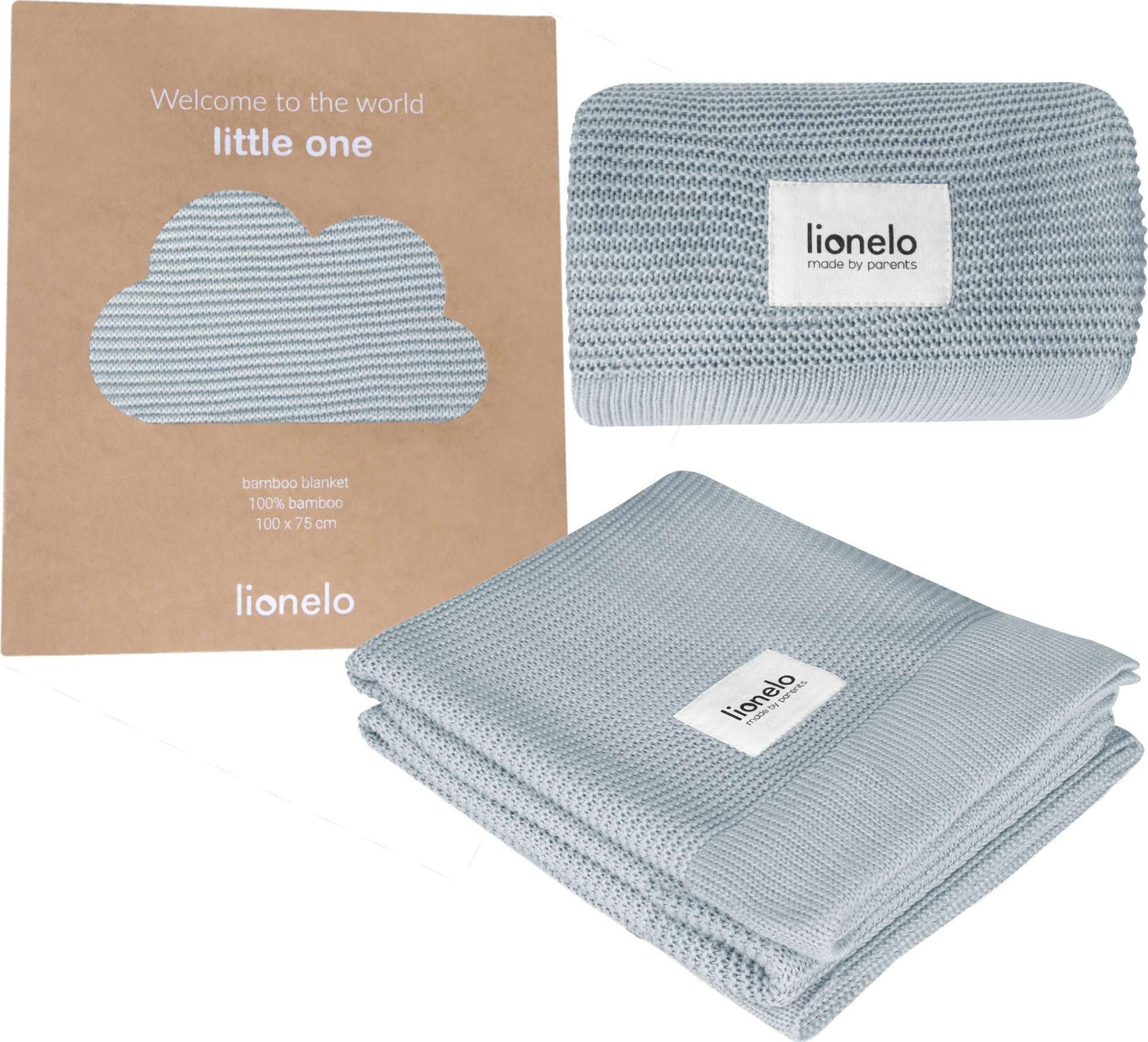 Lionelo Bambusowy kocyk, otulacz, podkładka do przewijania w kolorze szarym