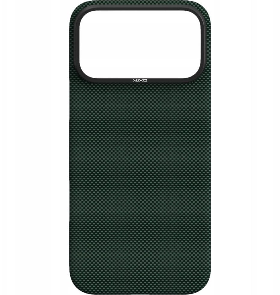 Yaxo Etui na telefon Aramid Fiber Ultra Slim Case MagSafe iPhone 17 Pro Tropic Green