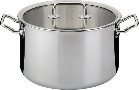 Hurtel Garnek z pokrywą, 6,5 l, śred. 24 x 14 cm, stal nierdzewna 18/0/szkło BRIGADE BASIC / Spring