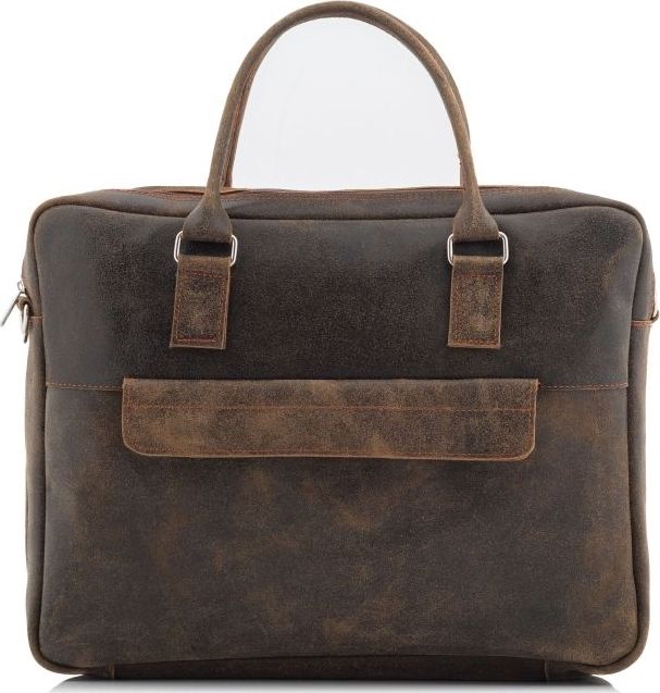 Belveder Skórzana torba na laptopa 15,6 beżowa BV80