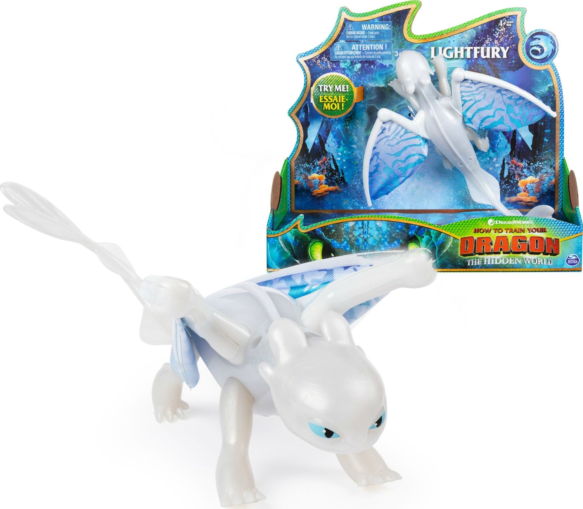 Figurka Spin Master Jak wytresować Smoka 3 Figurka Biała Furia Deluxe Światło i dźwięk (6052264)