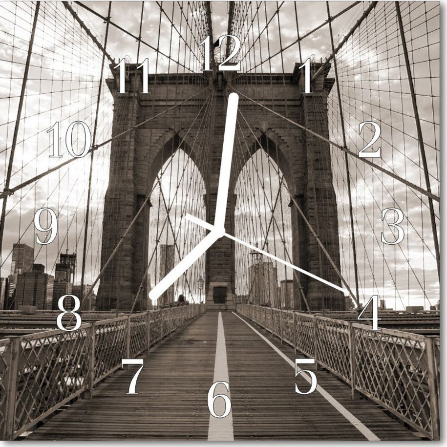 Tulup Zegar szklany ścienny Cichy Most Architektura 30x30 45668708