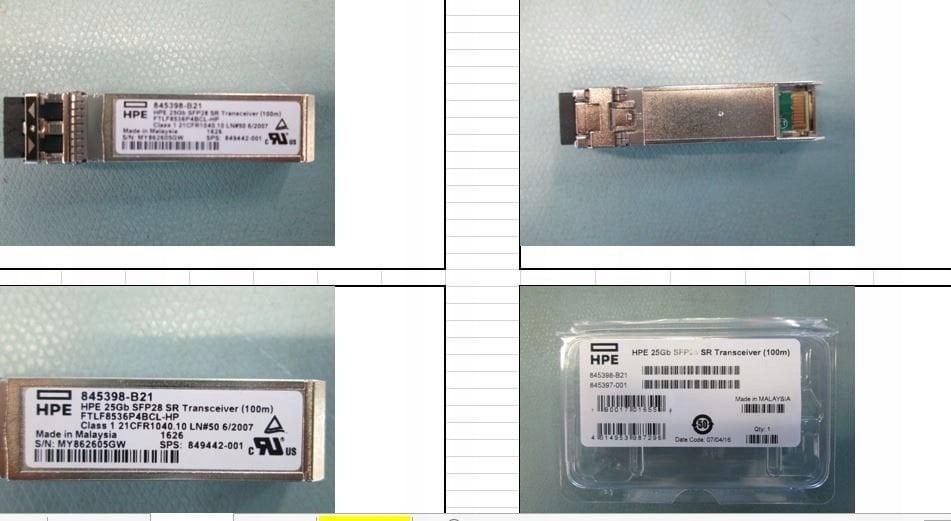 Moduł SFP HP SPS-TRANSCEIVER 25GB SFP28