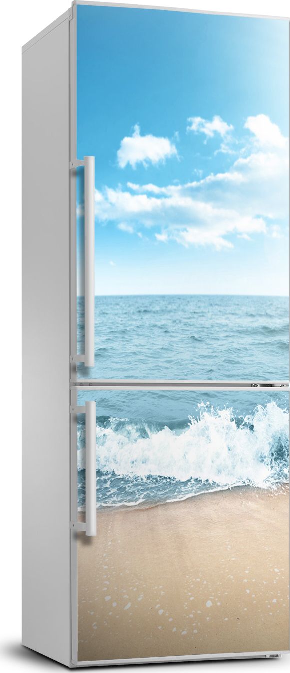 Tulup Naklejka samoprzylepna na lodówkę 70x190 cm Plaża i morze