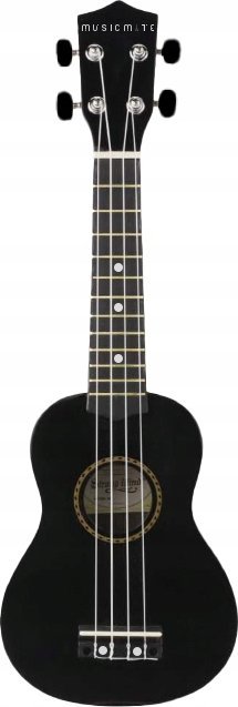 Ukulele sopranowe dla początkujących czarne 21 cali MusicMate U-01