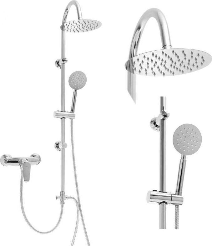 Zestaw prysznicowy YokaHome z deszczownicą z baterią chrom