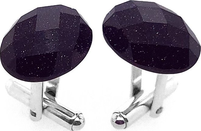 Manufakturaspinek Noc Kairu fasetowane (S700) Srebro [925] Srebrne spinki do koszuli [925]