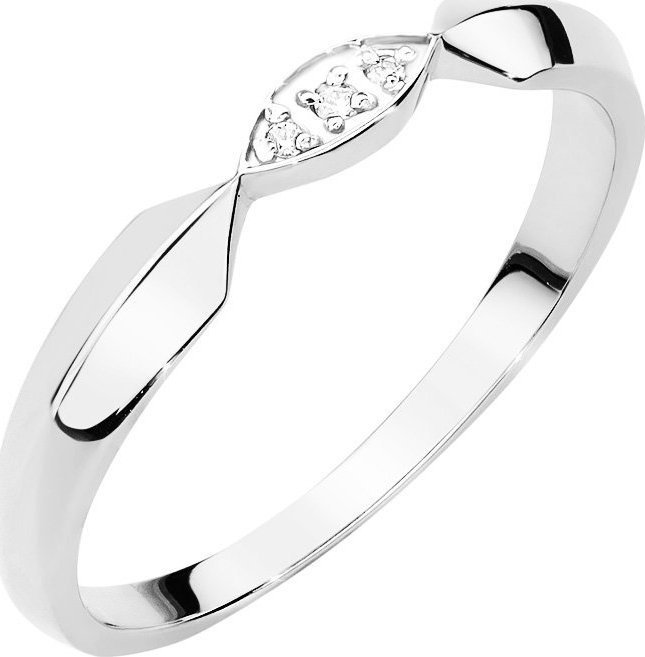 Best Diamonds złoty pierścionek z brylantem 0.015ct 10