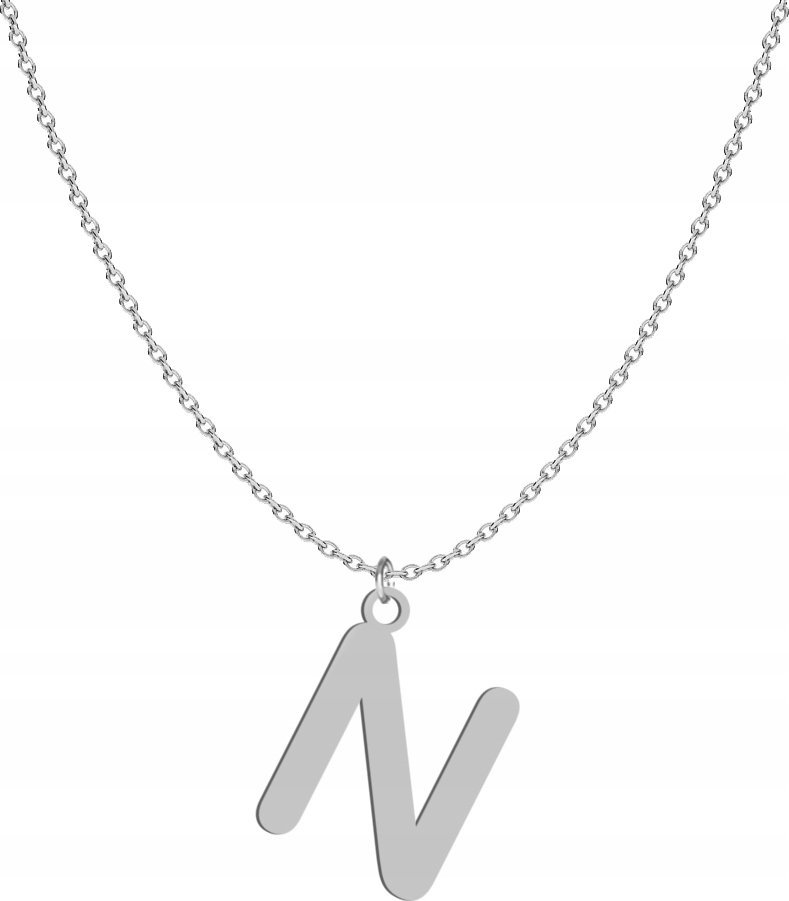 Radziszewska Jewellery Srebrny naszyjnik LITERA N DEDYKACJA GRATIS