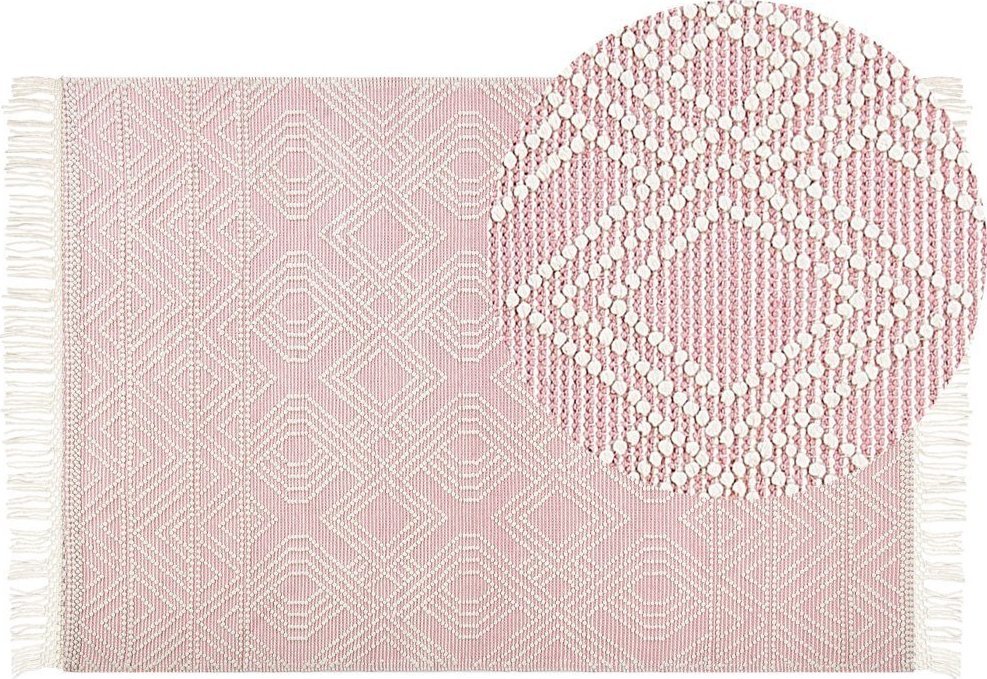 Beliani Dywan 160 x 230 cm różowy ADANA