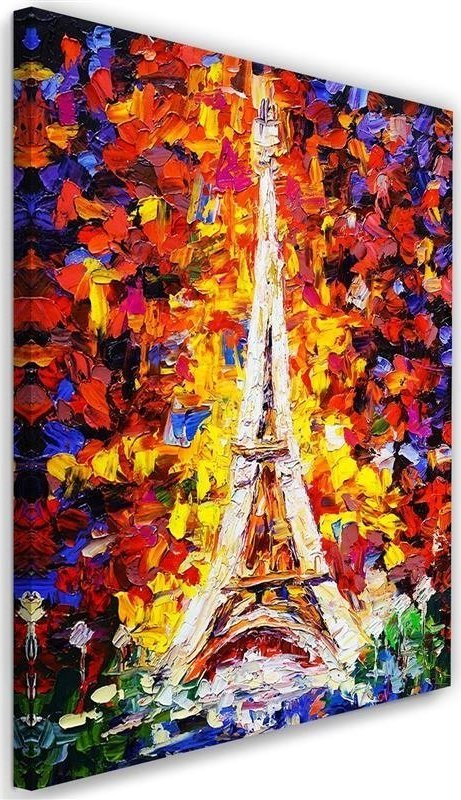 Feeby Obraz na płótnie, Malowana Wieża Eiffla - 40x60