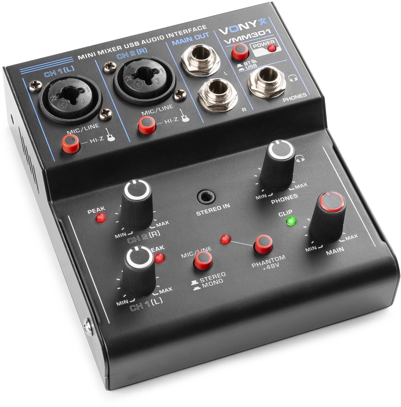 Mikser 3-kanałowy USB VMM301 Vonyx one size