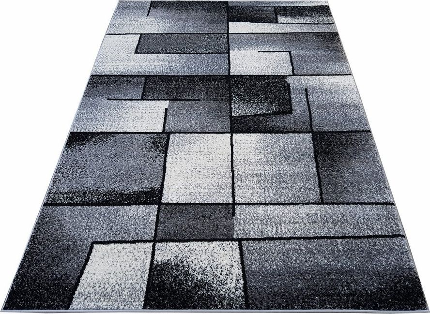 Turkiye Weavers Dywan do salonu KWADRATY Szary H756E ALANJA 120x170 cm