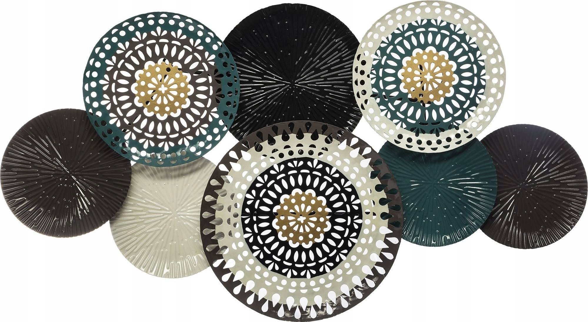 Atmosphera Dekoracja ścienna z metalu, ażurowe koła