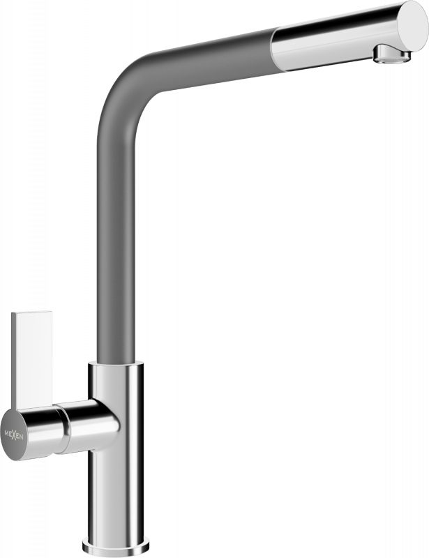 Bateria kuchenna Mexen Flora stojąca szary z chromowanym korpusem