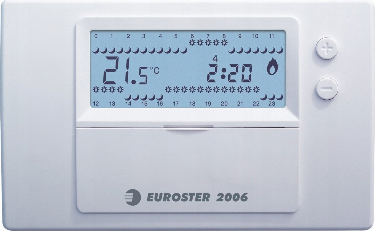 Euroster Regulator temperatury ogrzewania podłogowego biały E2006