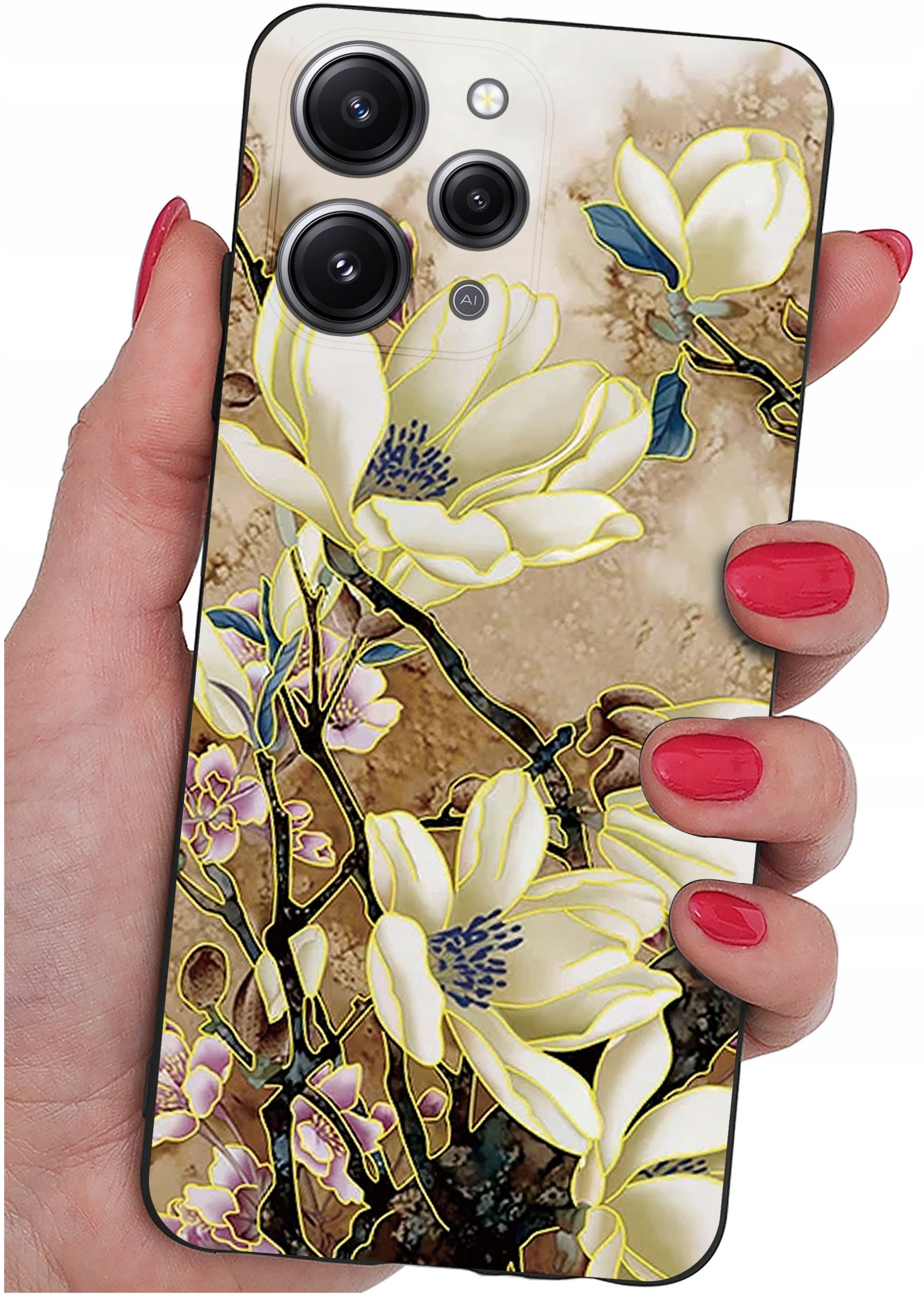 Etui do Xiaomi Redmi 12 4G WZORY |SILIKONOWE MATT CASE + SZKŁO 9H