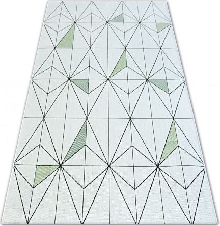 Dywany Łuszczów Dywan SZNURKOWY SIZAL COLOR 19447/062 Romby Trójkąty Krem, 160x230 cm