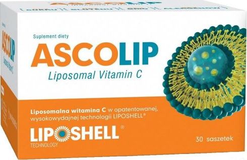 Lipid Systems Ascolip Liposomal Vitamin C 1000mg, 30 saszetek - Długi termin ważności!