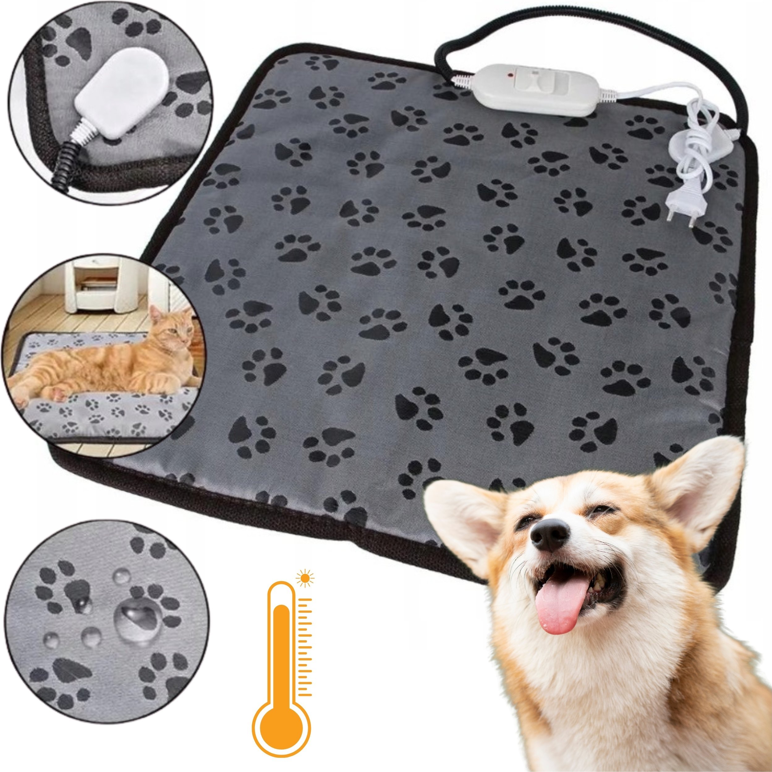 Podgrzewana Mata Dla Psa Kota Zwierząt Grzewcza Legowisko 50X70Cm Regulacja