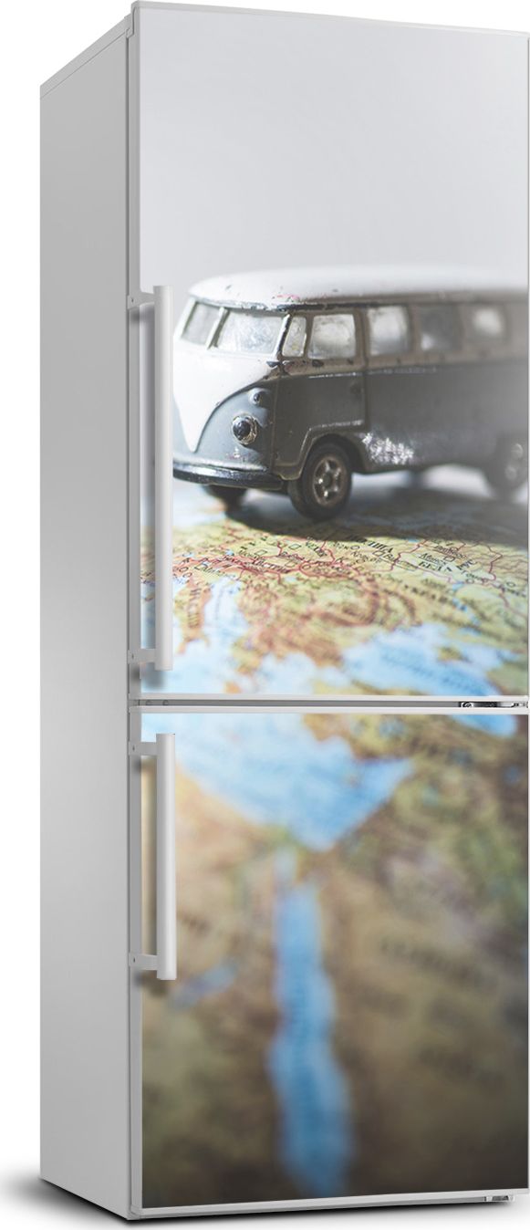 Tulup Naklejka samoprzylepna na lodówkę 70x190 cm Van na globusie