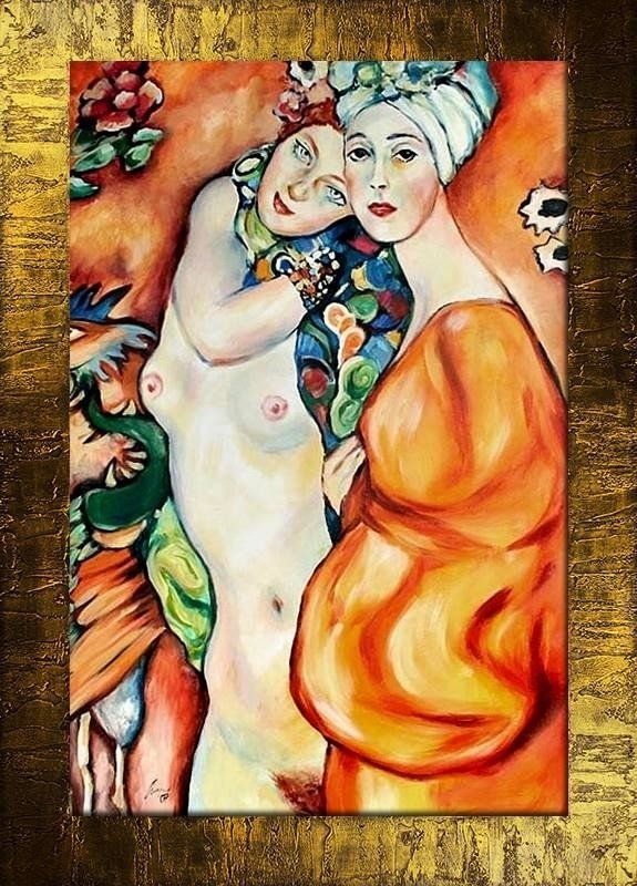 GO-BI Obraz - Gustaw Klimt - olejny, ręcznie malowany 77x107cm uniwersalny