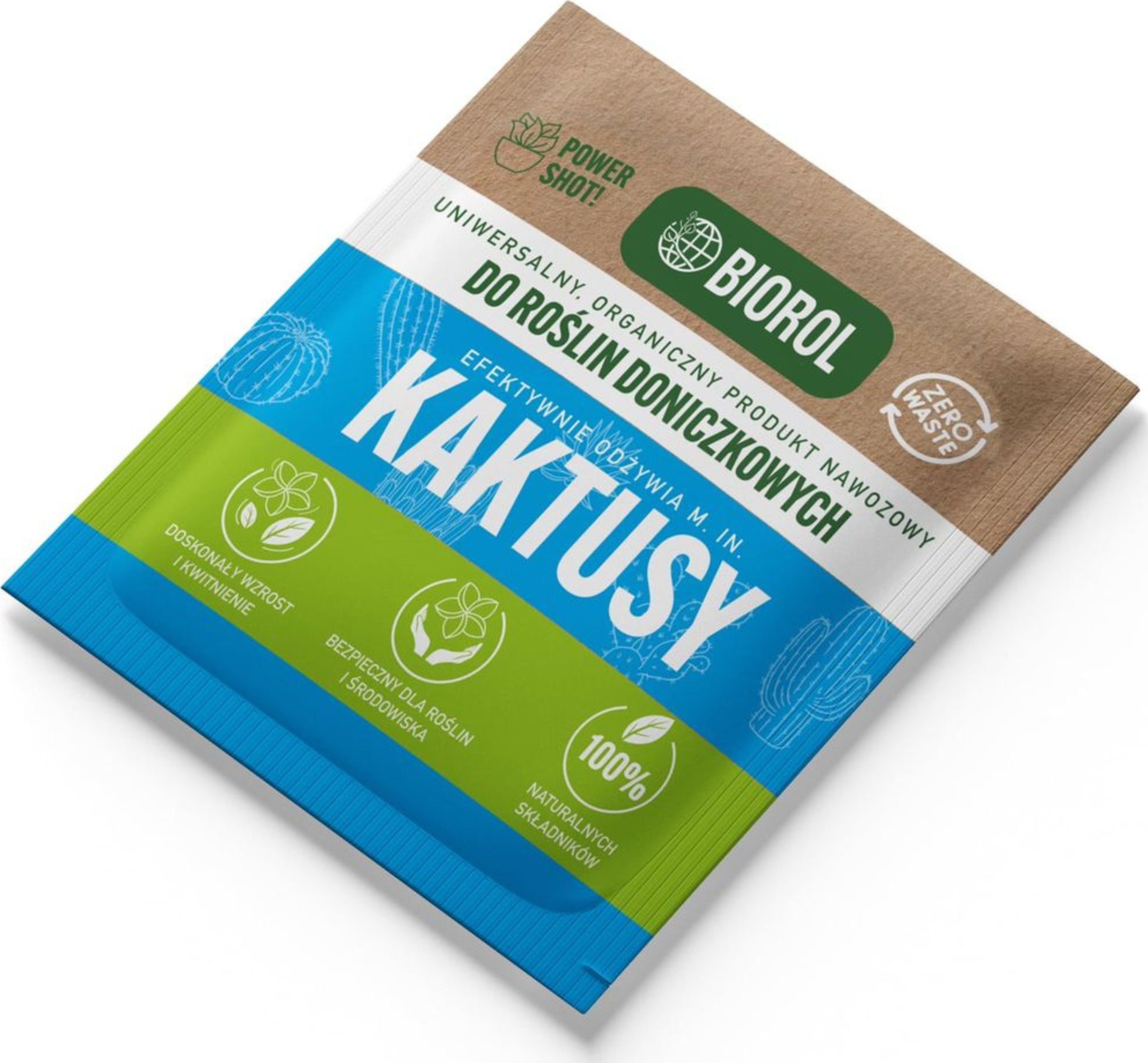 3x Nawóz organiczny BIOROL Power Shot 50g Kaktusy Sukulenty