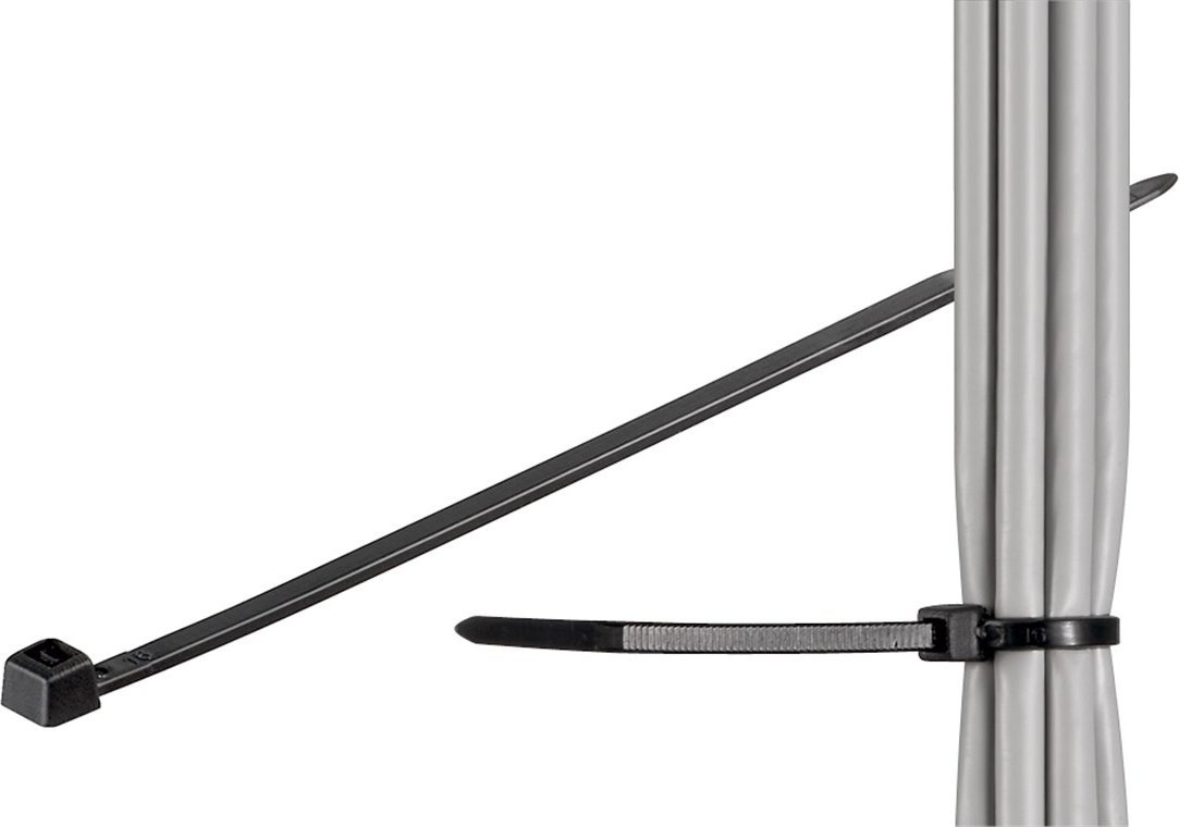 Organizer Goobay Opaska kablowa, nylon odporny na warunki atmosferyczne, kolor czarny