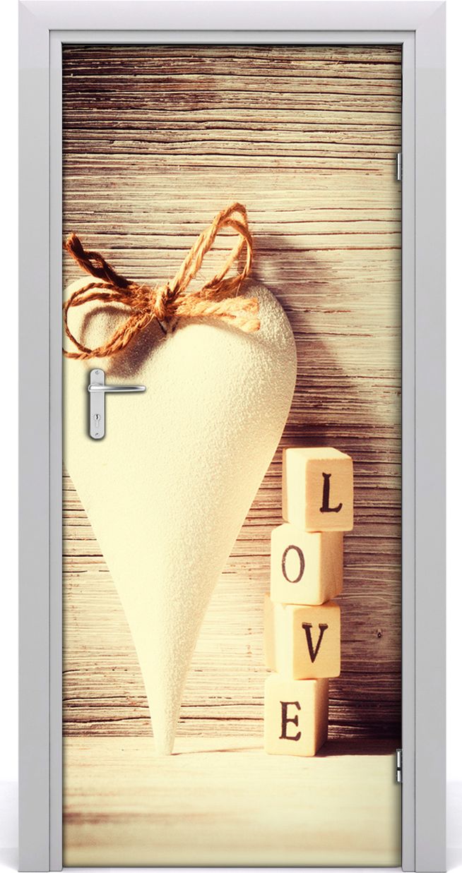 Tulup Fototapeta samoprzylepna na drzwi 85 x 205 cm Serce Love