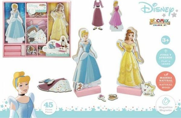 BigBuy Fun Zabawa Edukacyjna Pricess Disney Drewno