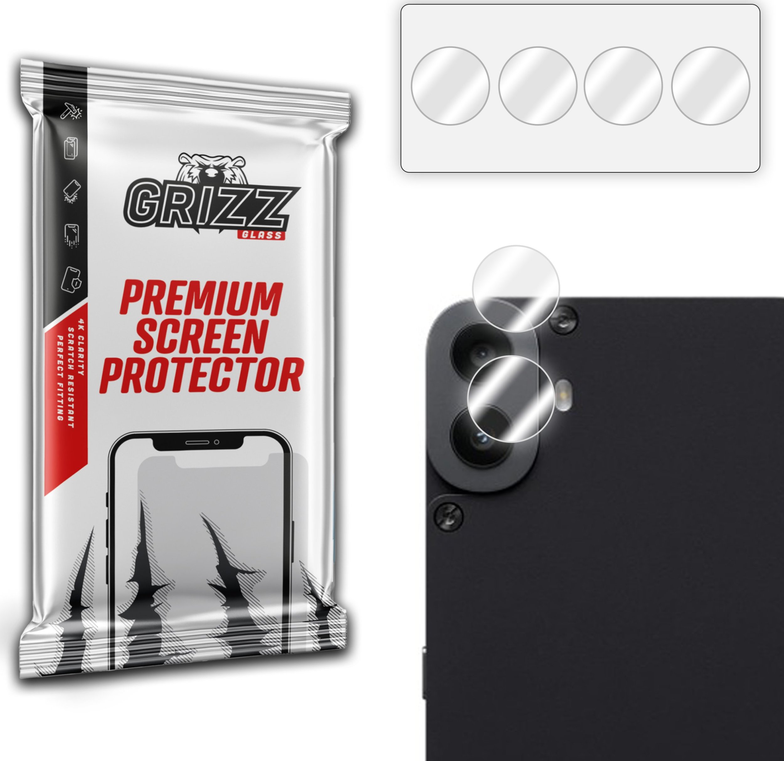 GrizzGlass Szkło na aparat GrizzGlass HybridGlass Camera do Nothing CMF Phone 1