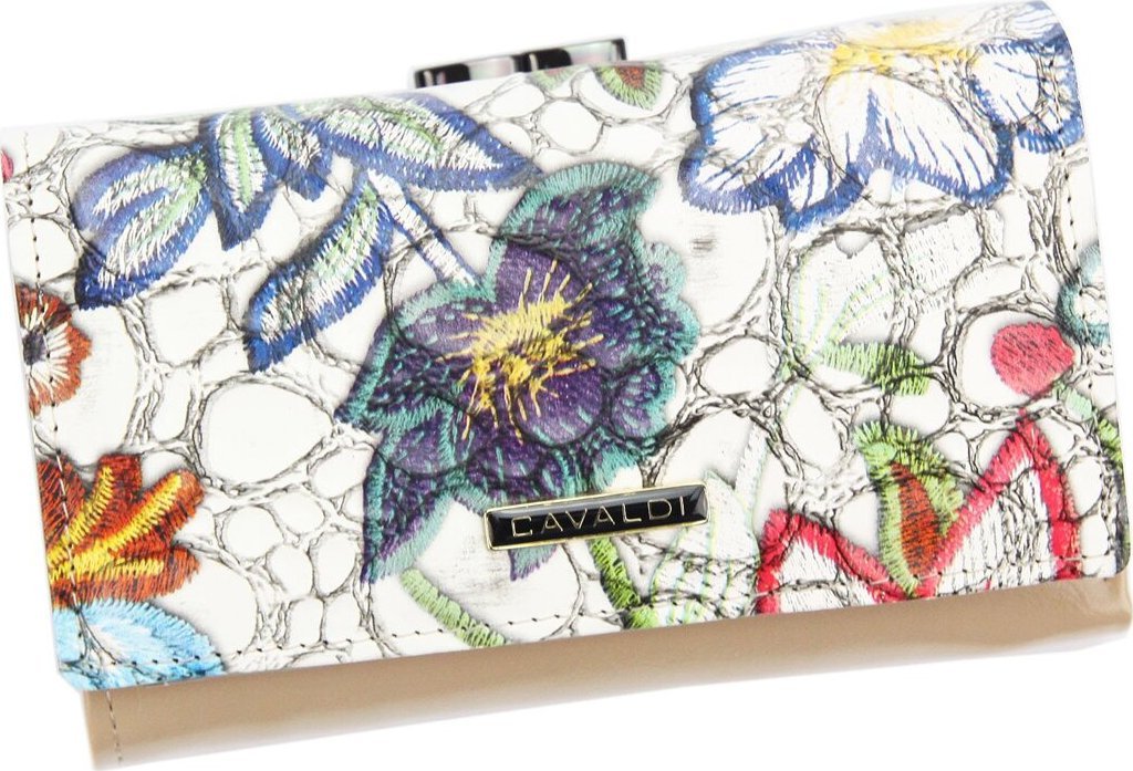 4U Cavaldi Portfel damski z elementami ze skóry naturalnej Cavaldi PN23 FL MULTI NoSize