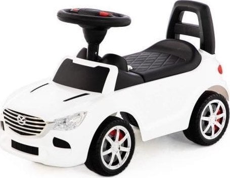 Polesie Polesie 84514 Samochód-jeździk SuperCar Nr4 z sygnałem dźwiękowym biały jeździdełko auto pojazd