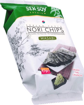 SEN SOY Chipsy Nori Wasabi 4,5g - Sen Soy uniwersalny