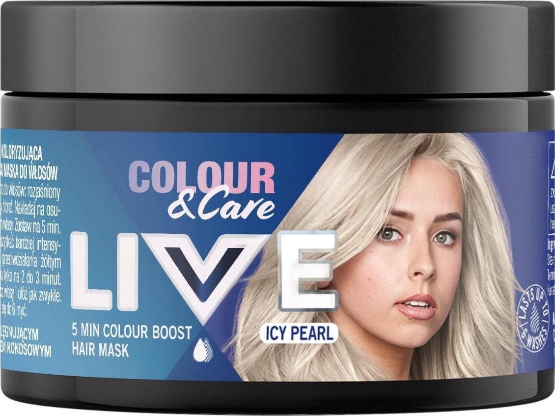 SCHWARZKOPF_Live Colour&Care 5 minutowa koloryzująca i pielęgnująca maska do włosów Icy Pearl 150ml