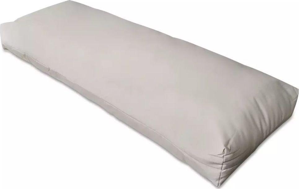 vidaXL Wyściełana poduszka na oparcie, 120x40x10 cm, piaskowa biel