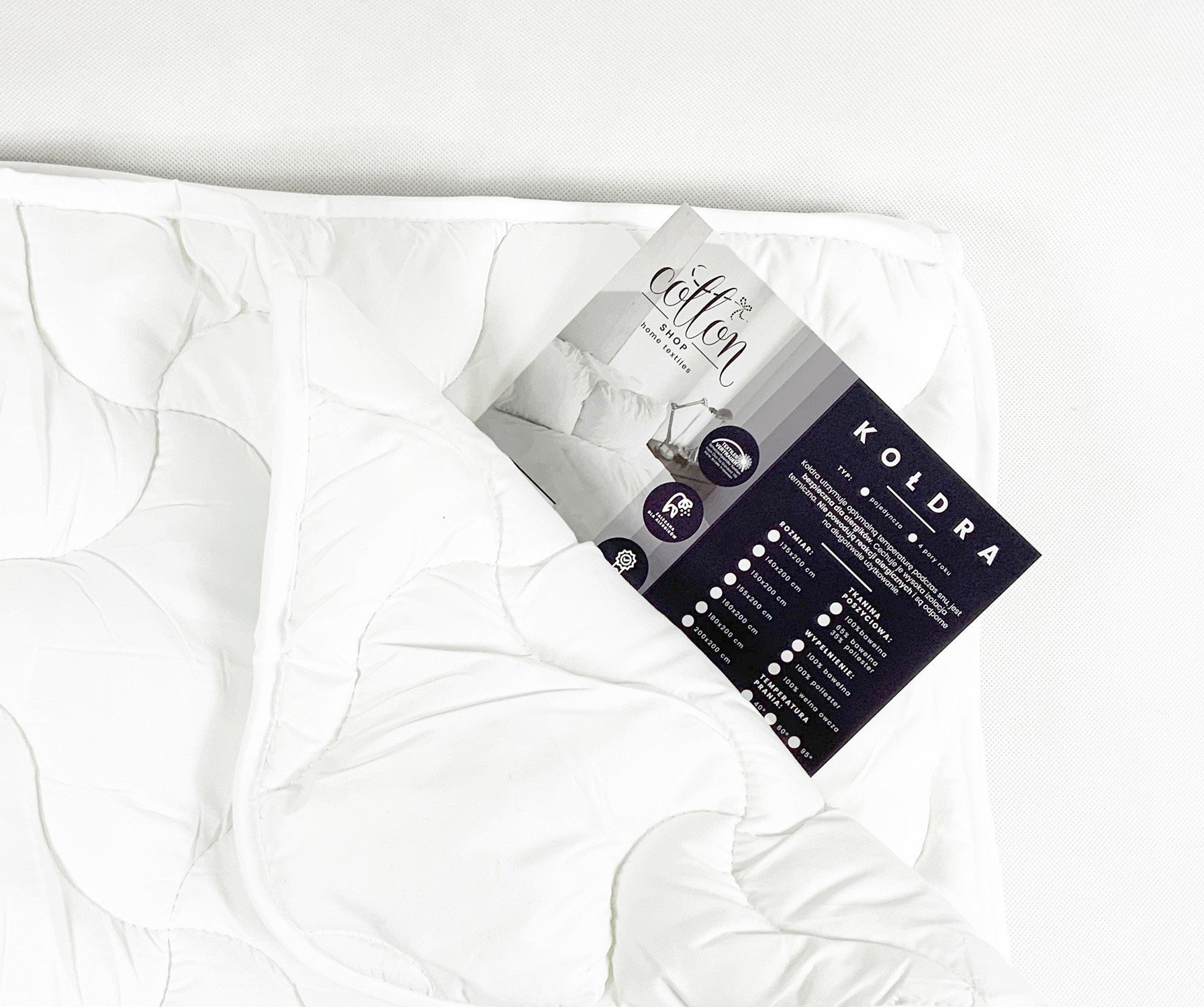 Cotton Shop Kołdra letnia 150x200 cm. + 2x poduszki 50x60 cm.