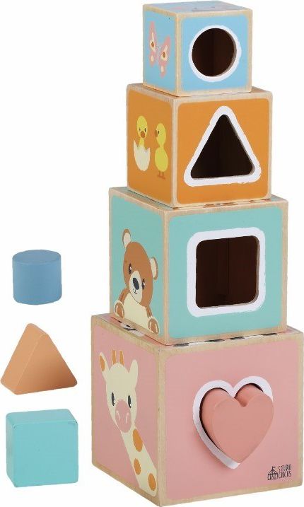 Sun Baby Kostki drewniane sortery 4 szt.