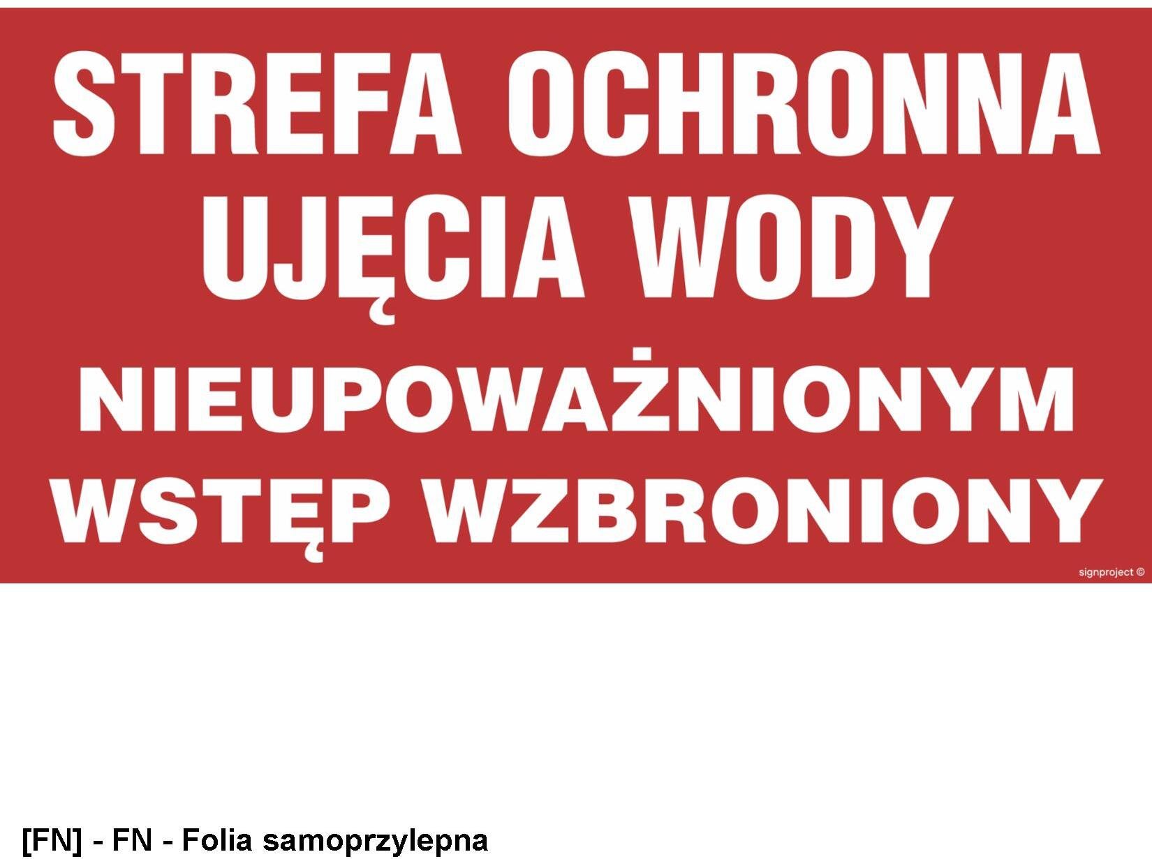 TD Systems JD033 - Strefa ochronna ujęcia wody 1000x500